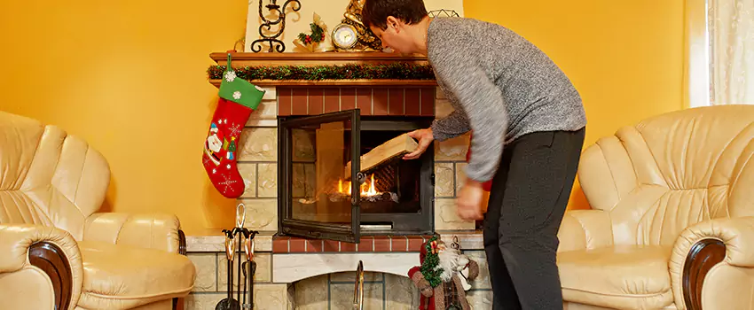 Rusted Metal Fireplace Restoration in Iona, Florida